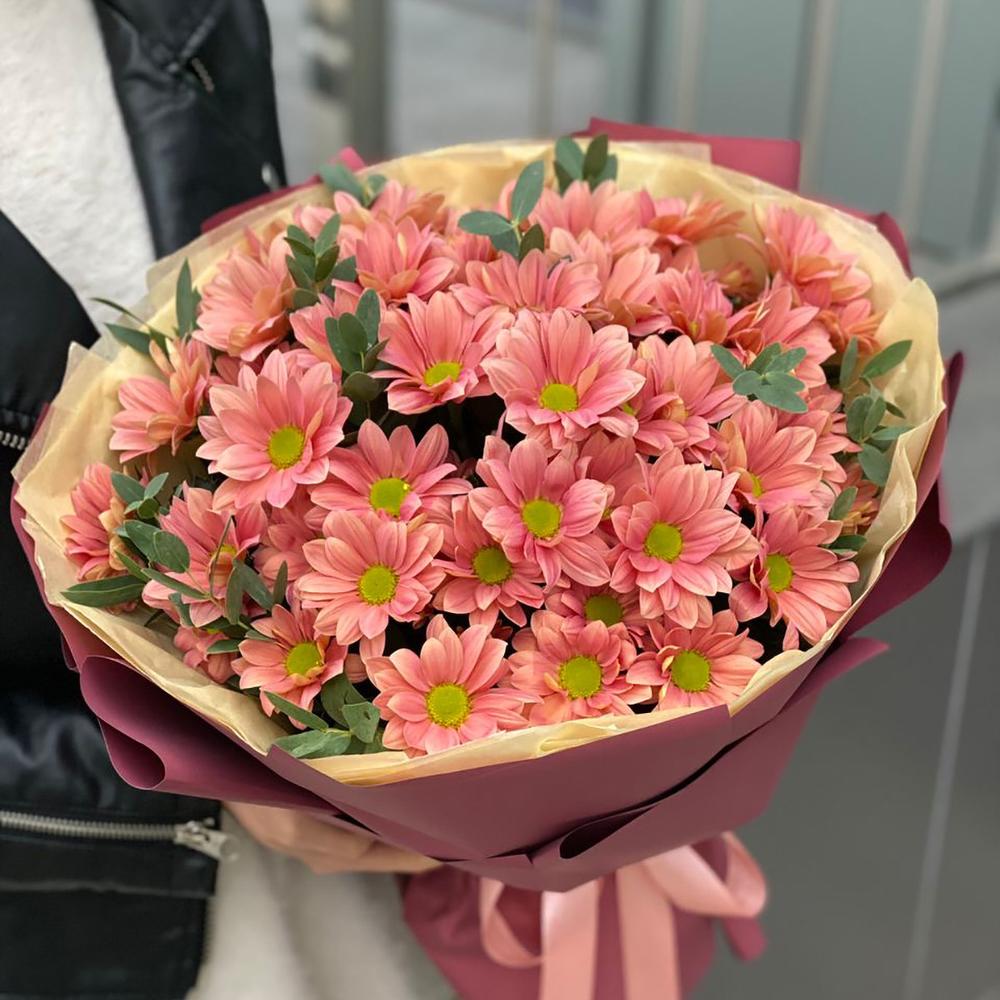 Букет из хризантем Карамель