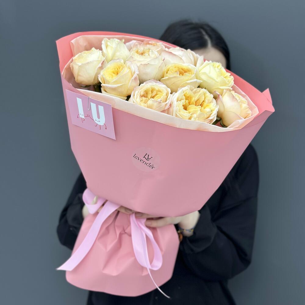 Желтые розы 11 шт